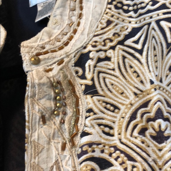 Chico’s blazer in tan/black with beading - nice! - Picture 4 of 4